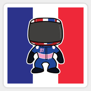 Esteban Ocon Custom Bobblehead - 2022 Season Flag Edition Sticker